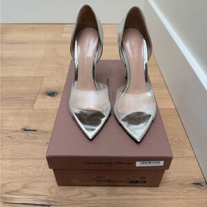 NWT Gianvito Rossi Bree Glass Trasp Heels